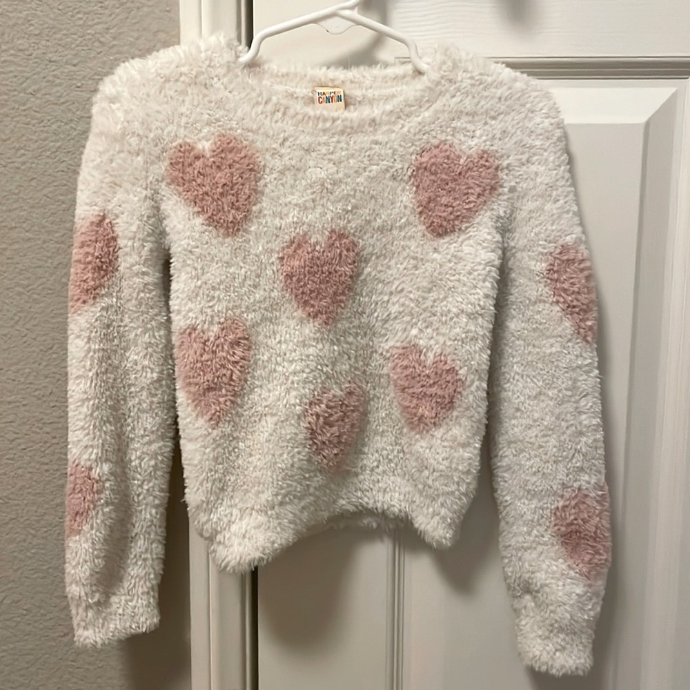 Excellent condition.  Pink and white girls sweater size 3T SFPF